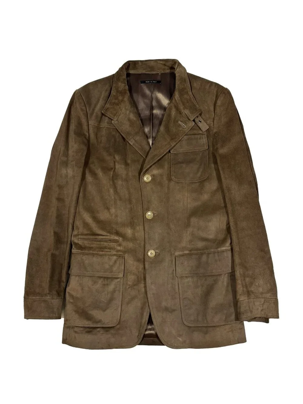 GUCCI Tom Ford Era Ultimate Suede Leather Field Jacket Size 48